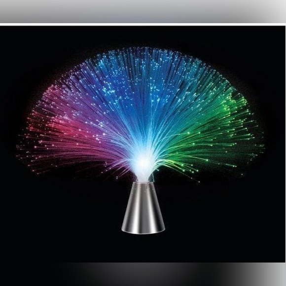 Fiber optic LED lamp, eight color RGB LEDs with rotating lighting‎ scheme… - Picture 1 of 4